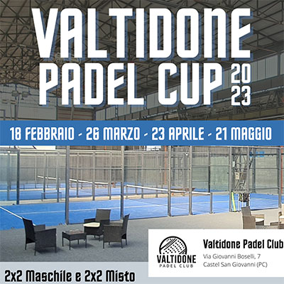 News: Circuito di Padel: VALTIDONE PADEL CUP 2023 Circuito di Padel: VALTIDONE PADEL CUP 2023