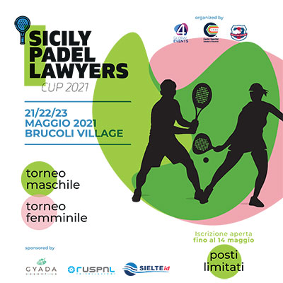 News: 21-23-23 Maggio: Sicily Padel Lawyers CUP 2021 21-23-23 Maggio: Sicily Padel Lawyers CUP 2021