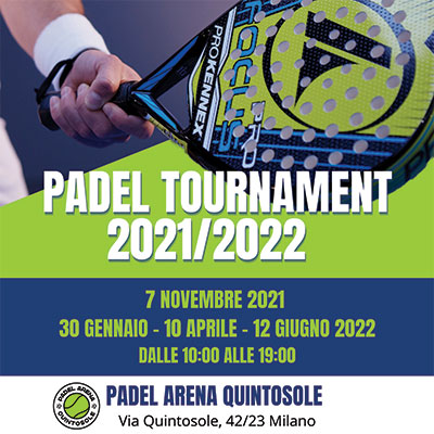 Arena Quintosole Circuito Padel: 2ª Tappa - 30 gennaio 2022